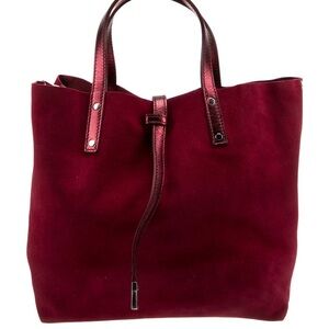 Tiffany & Co. Reversible Burgundy Suede Metallic Leather small handbag tote